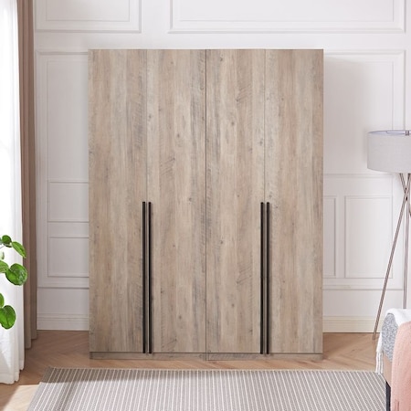 Manhattan Comfort Lee Wardrobe Closet 2.0 in Rustic Grey, 2PK 2-WC002-GY